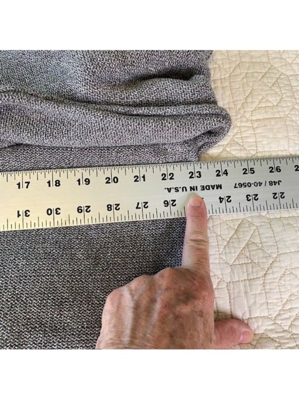 PrAna Knit Hoodie Sweater North Loop Organic Cotton Pullover XL Pebble Grey Cozy - Picture 7 of 11